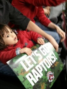 Raptors Toronto with toddler