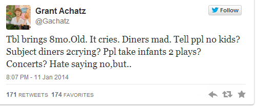 Should babies be banned from fine dining establishments? HELLZ NO!!
