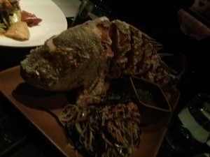 whole fried snapper for two