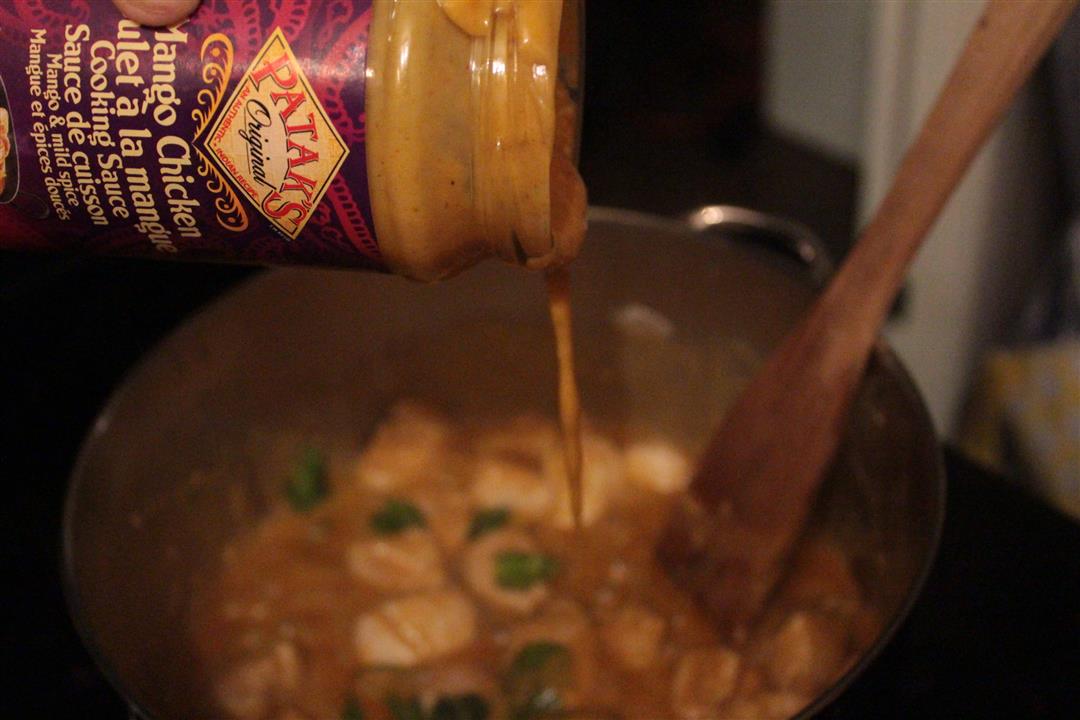 Mixing in a little India with Patak’s Mango Chicken