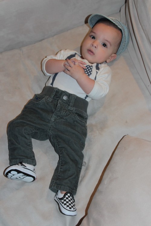 Fashionable baby, baby boy fashion, hipster baby