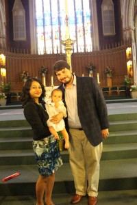 Baby Boy and his Godparents 