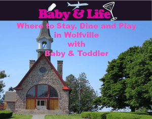 Wolffville Nova Scotia with baby, family travel 