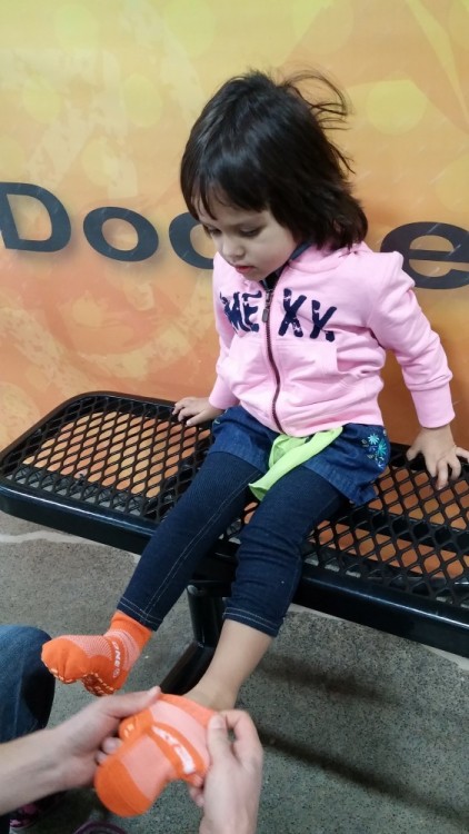 Sky Zone Trampoline Park with a Toddler