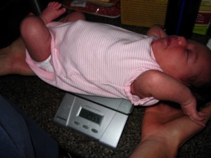weighing Baby at home