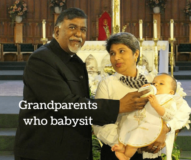 Grandparents who babysit