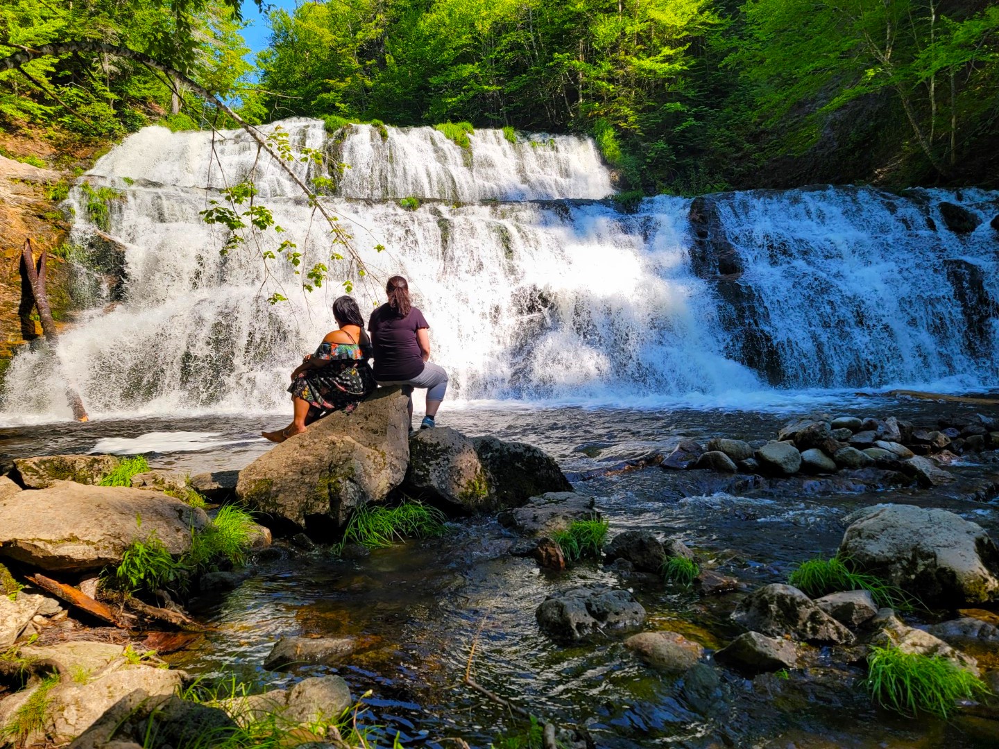 people in front of Egypt Falls Cape Breton