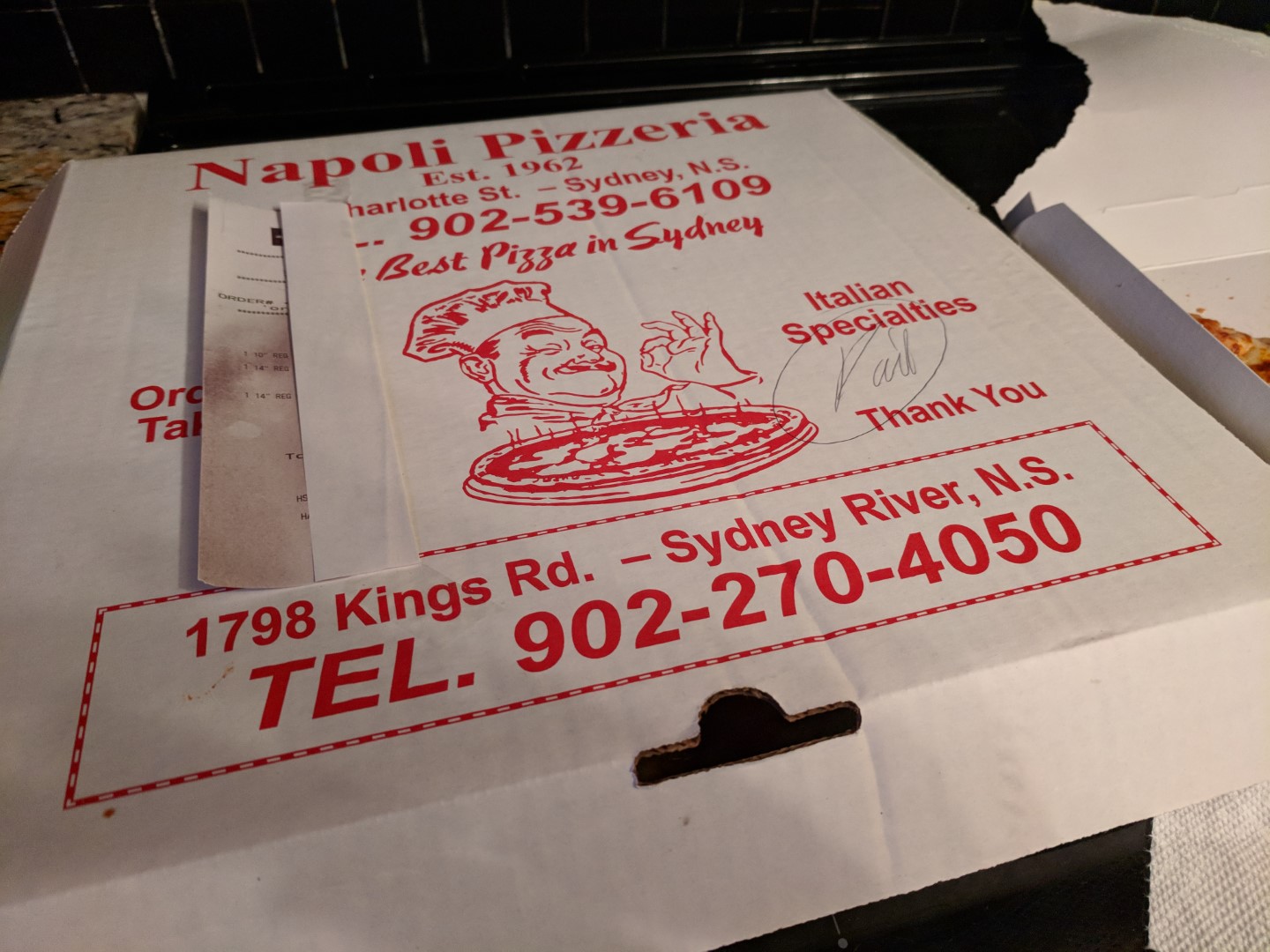Napoli Sydney pizza box