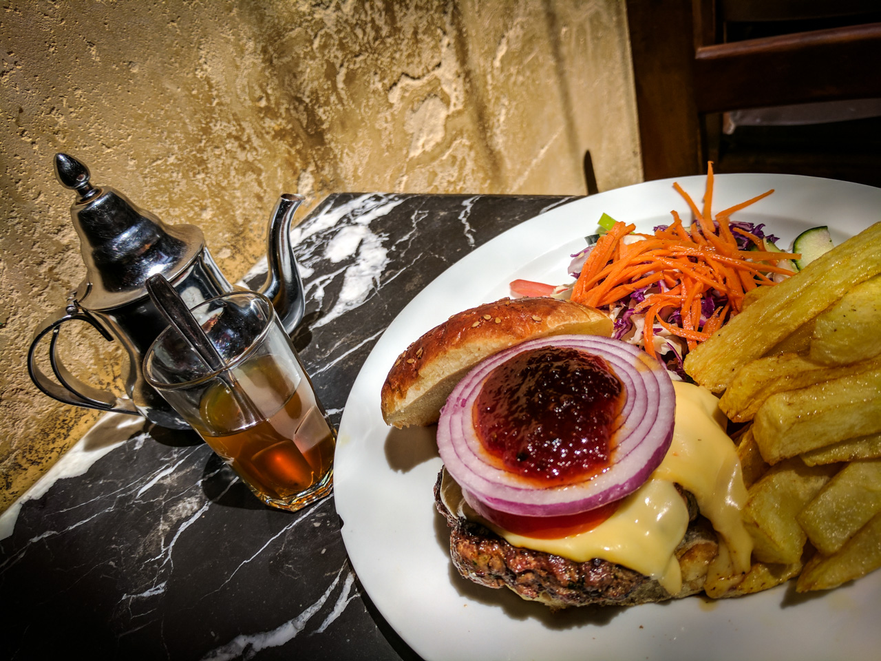 Camel Burger at Cafe Clock