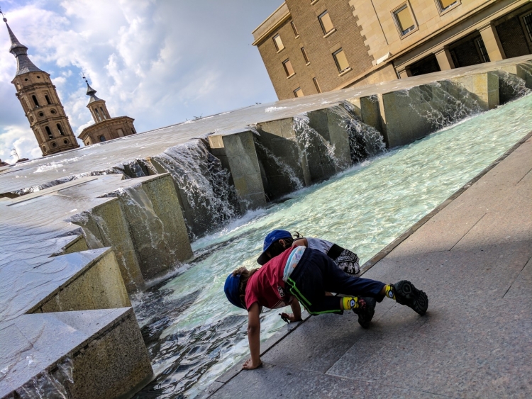 Zaragoza water fountain map