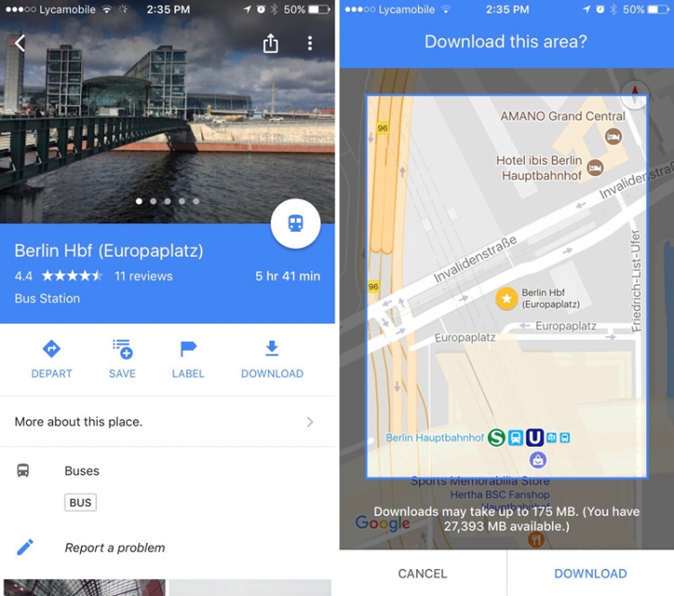 Using Google Maps Offline While Travelling