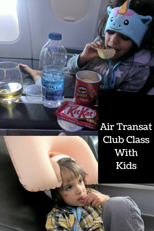 air transat club class with kids