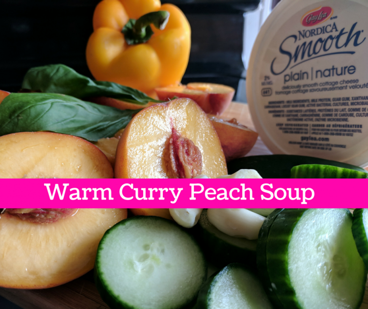 warm Curry peach soup