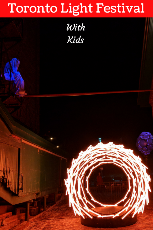 Toronto light festival with kids