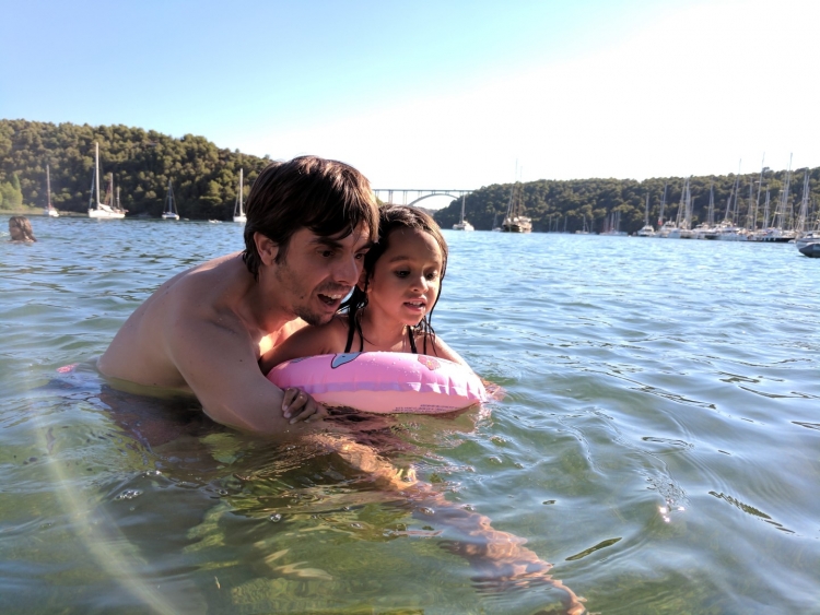 Skradin with kids