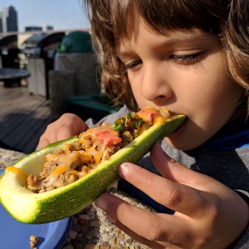 Easy Moroccan Turkey Zucchini Boats #MakesItSuper