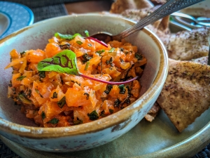 Salmon Kibbeh Nayyeh at Diwan