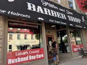 father son barber