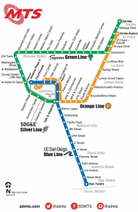 San Diego Trolley Map MTS