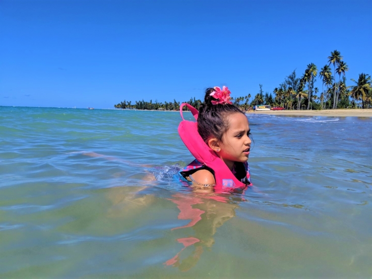Luquillo with kids
