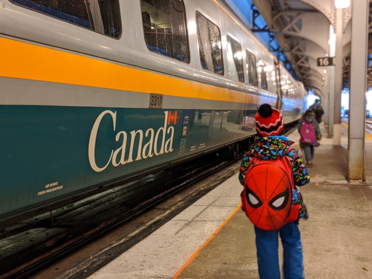 via rail with kids to montreal