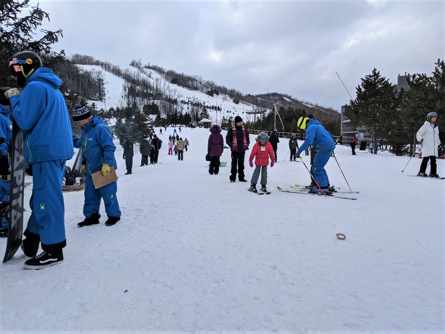 immigrants learning to ski in Canada