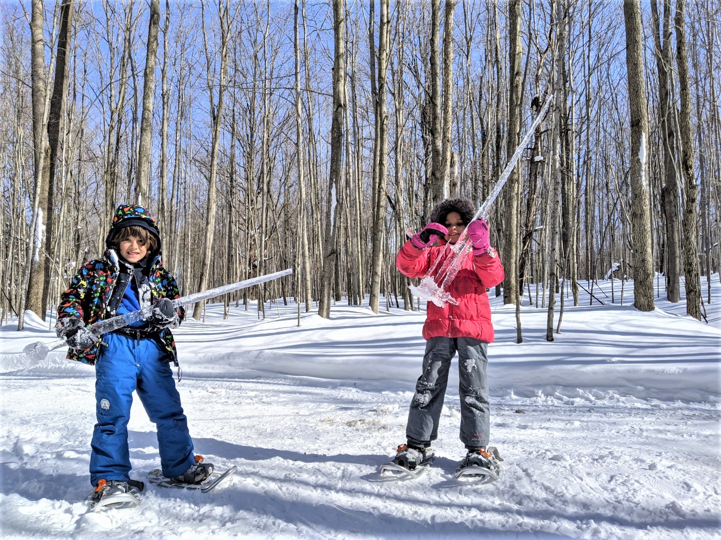 Snow shoeing with kids in Ontario
