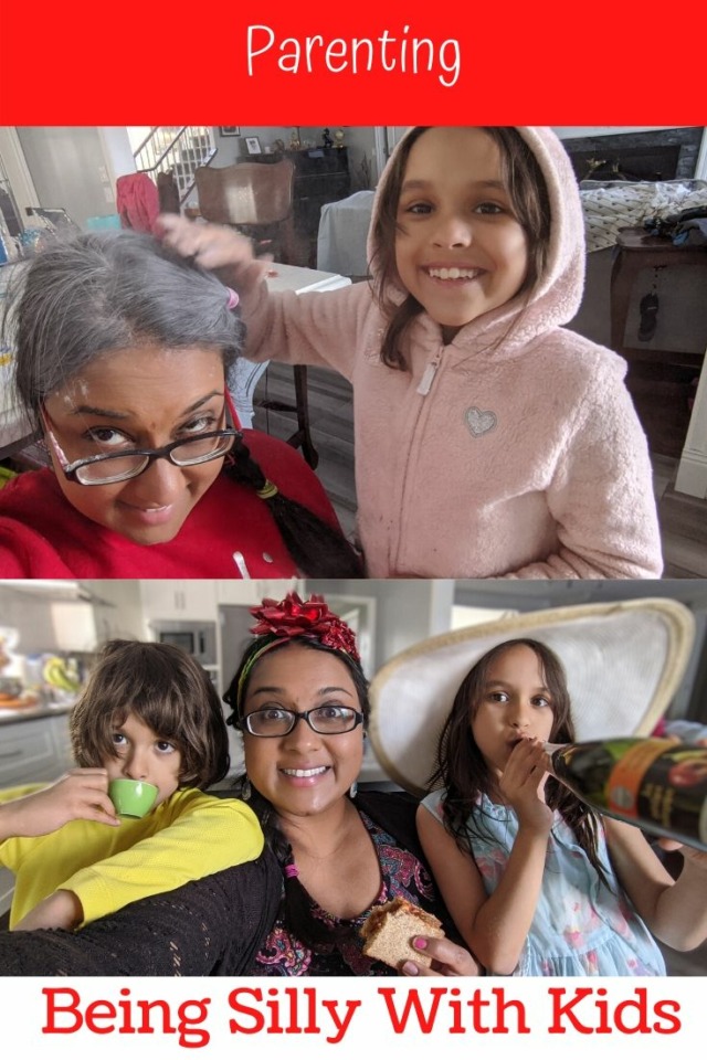 Parenting kids being silly with kids