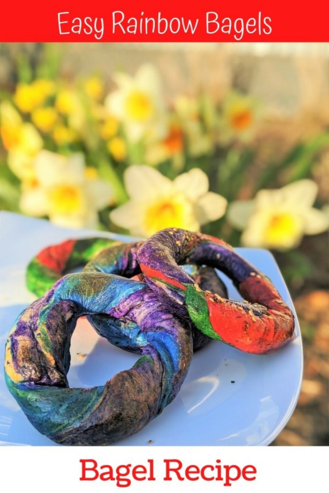 rainbow bagel recipes