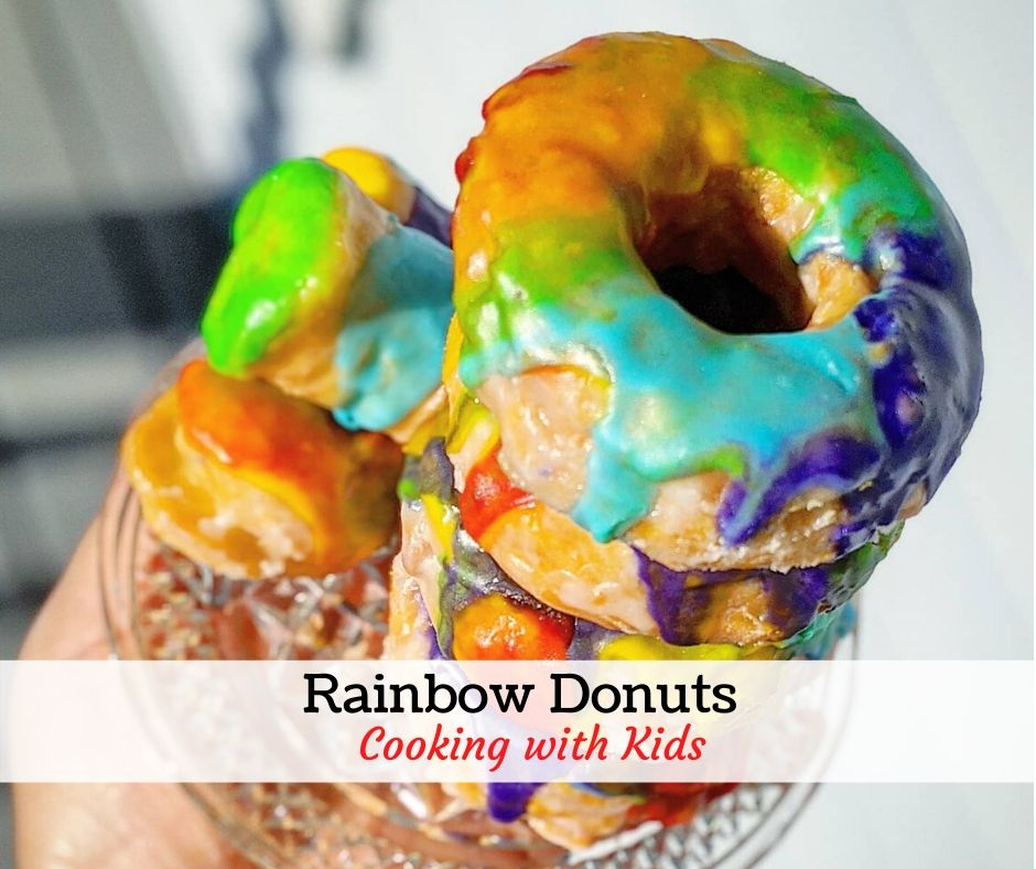 Easy Rainbow Doughnuts