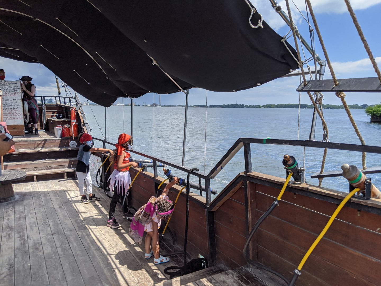 Kids on Pirate Life boat Toronto