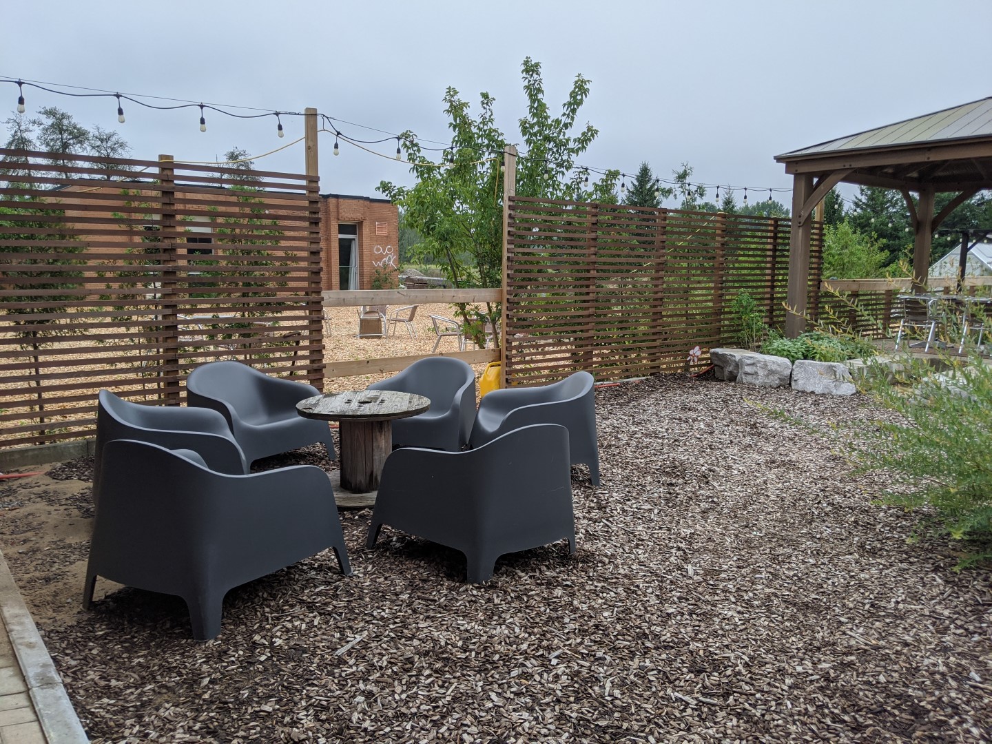 patio chairs at new limburg brewery Norfolk