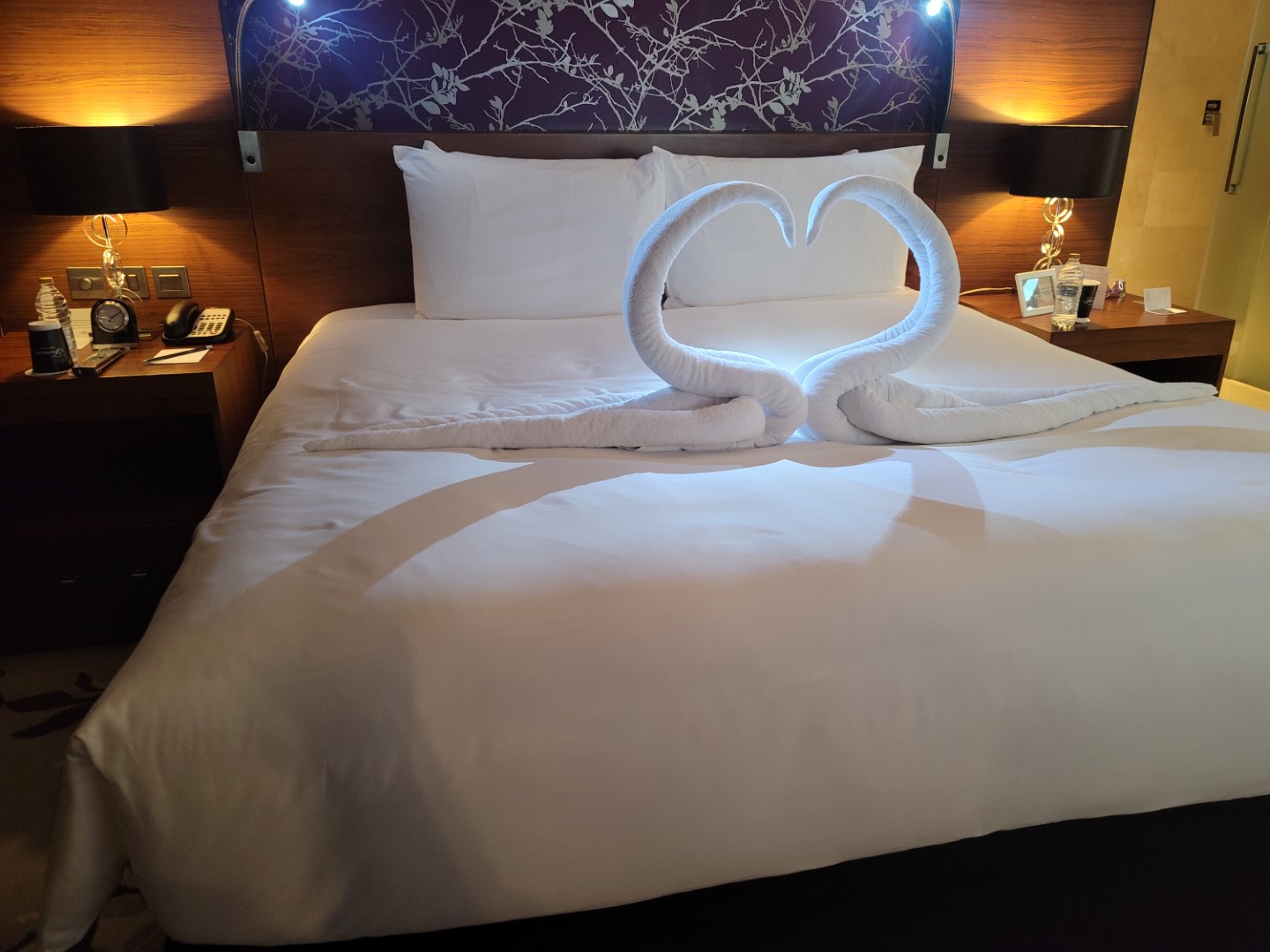 towel swan on king bed at Abu Dhabi Hotel Fairmont