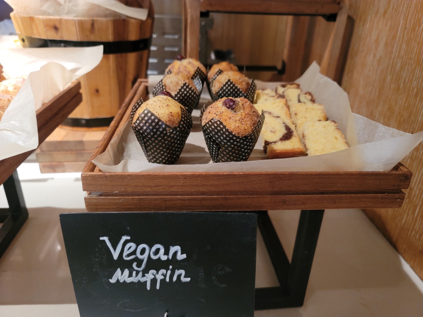 vegan muffins at Fairmont buffet breakfast