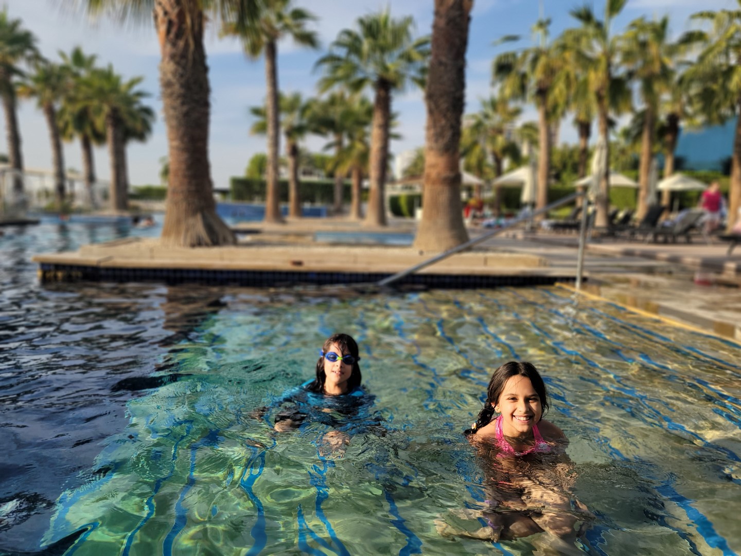 kids in hotel pool