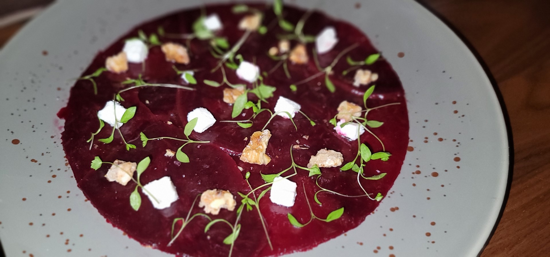 Carpaccio of Beetroot Goat's Cheese Salad