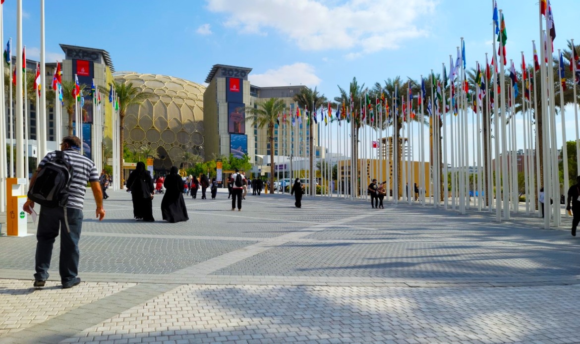 people walking at Dubai Expo