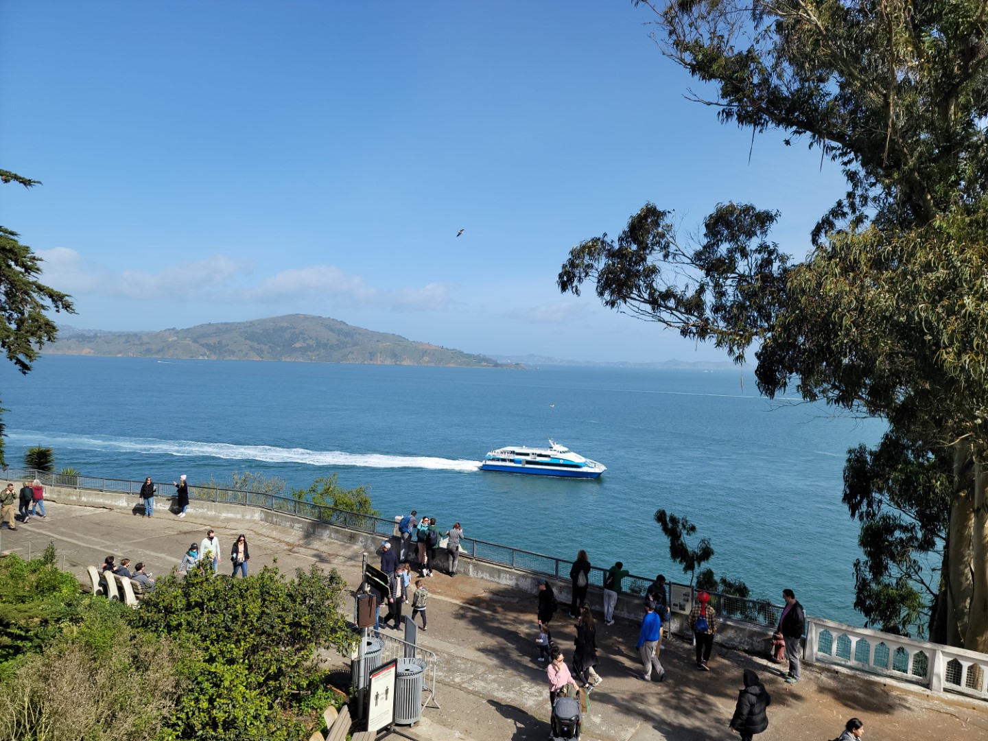 ferry to alcatraz in water