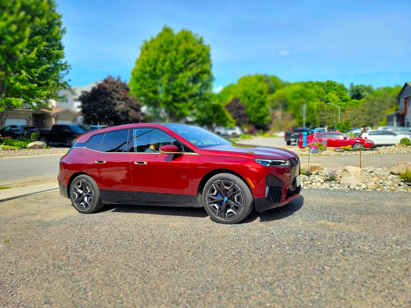 parked BMWix at beach in Bracebridge