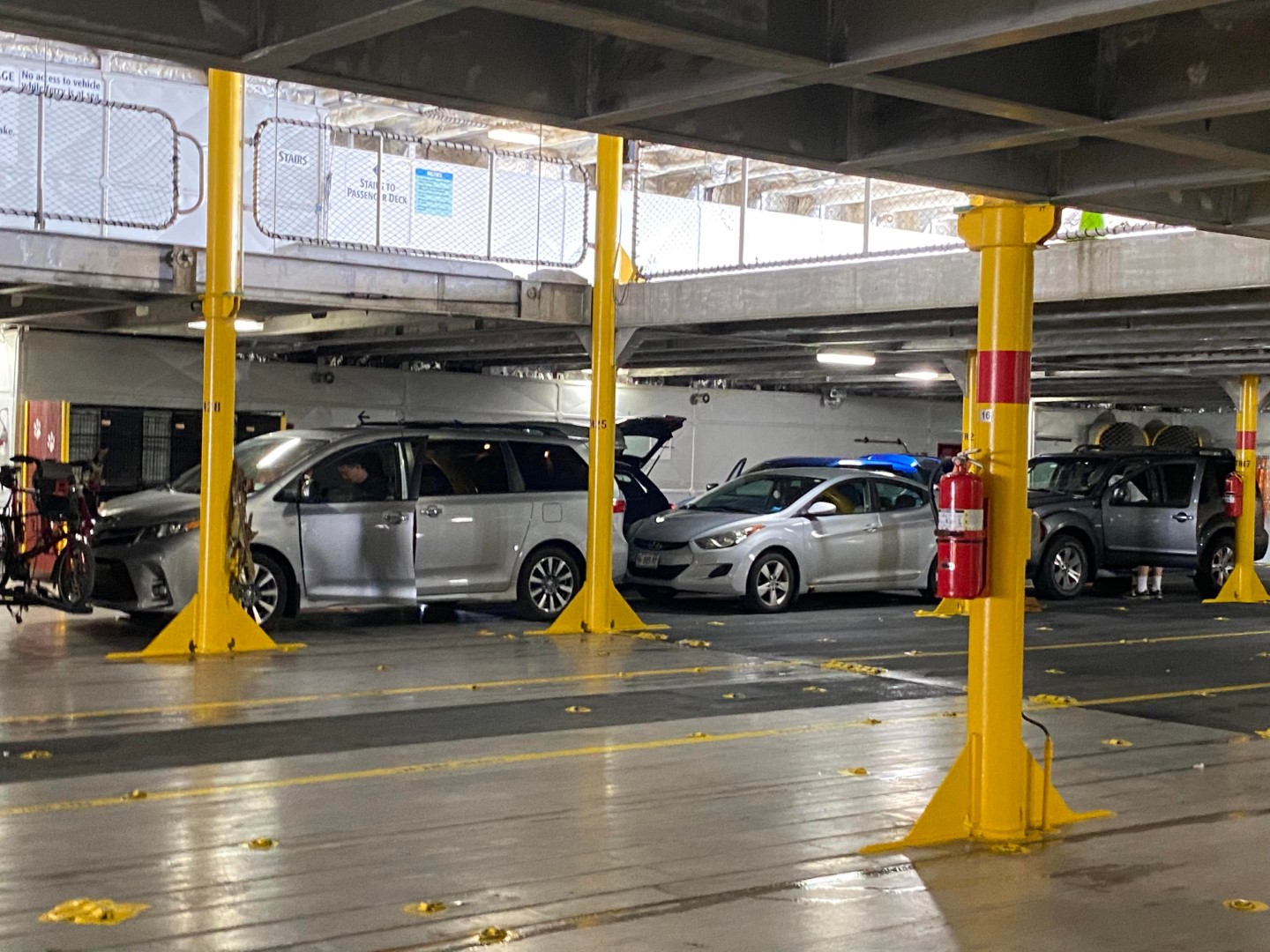 cars parked onboard the Bay Ferries to Maine