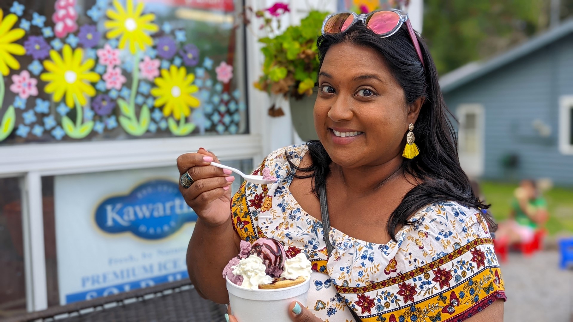 YAshy eating Ice cream sundae