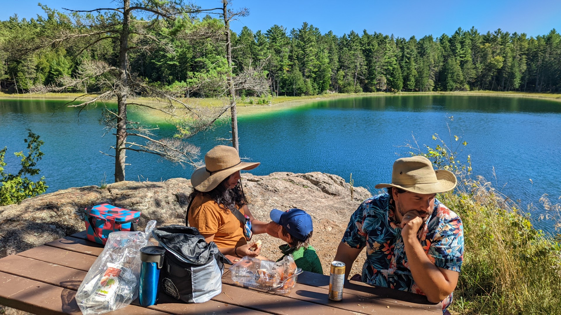 Family picnic at Mc Ginnis Lake