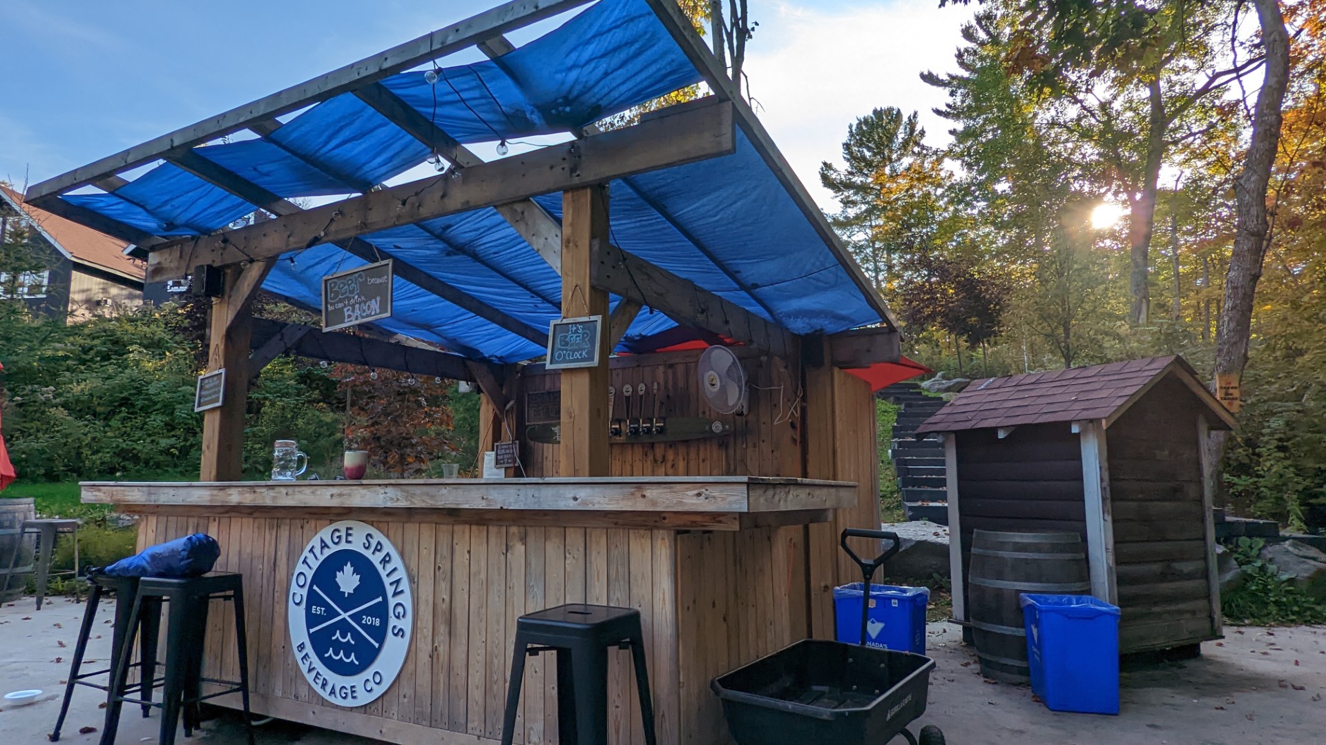 Cottage Springs hut at Muskoka BeerSpa