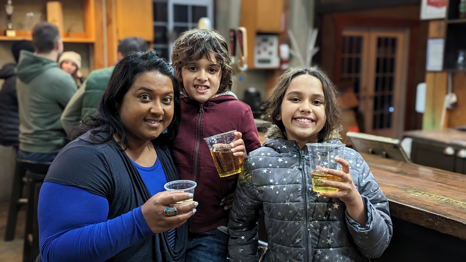 Yashy and kids at Spirit Tree Cidery