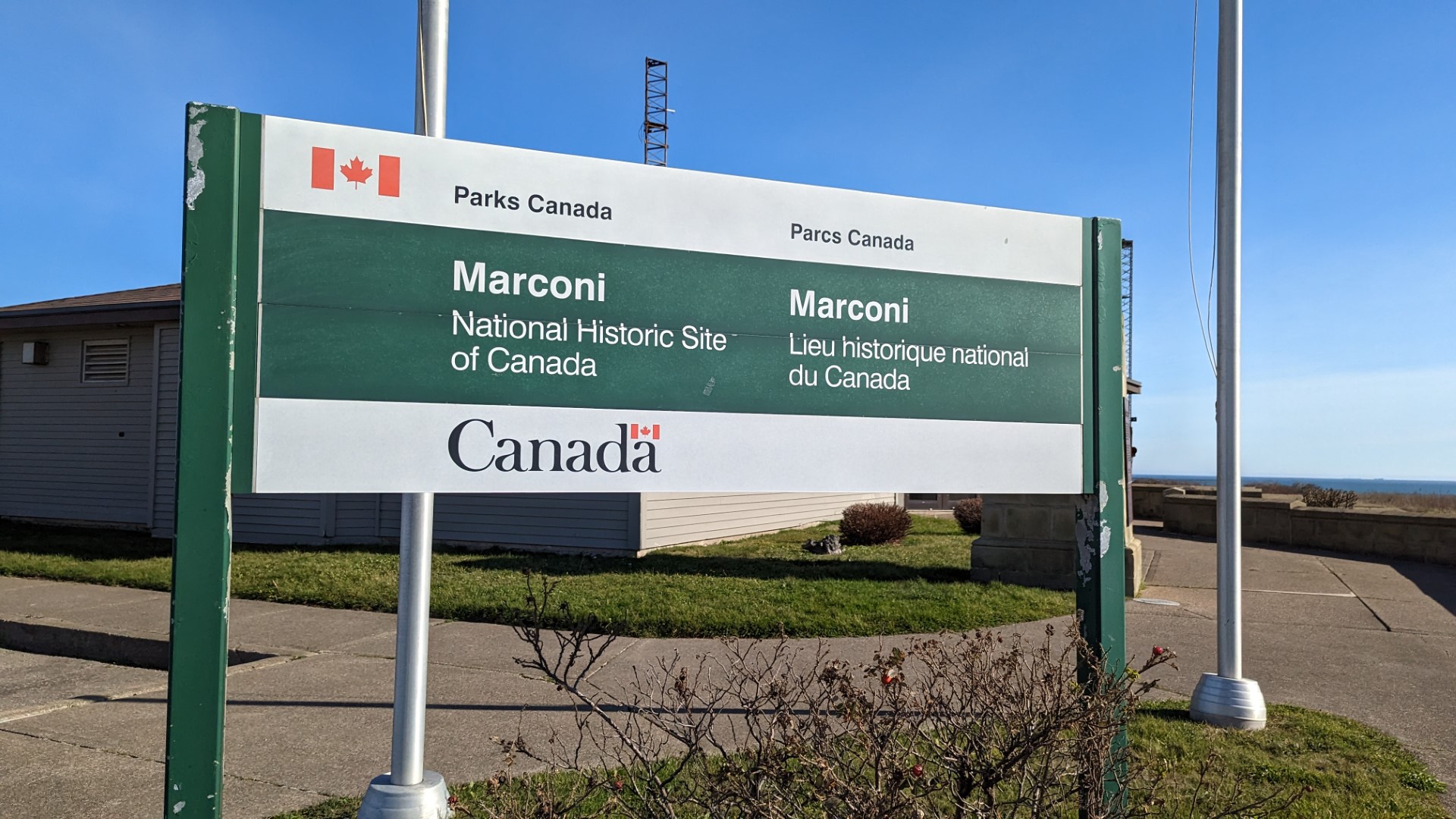 Marconi National Historic Site sign