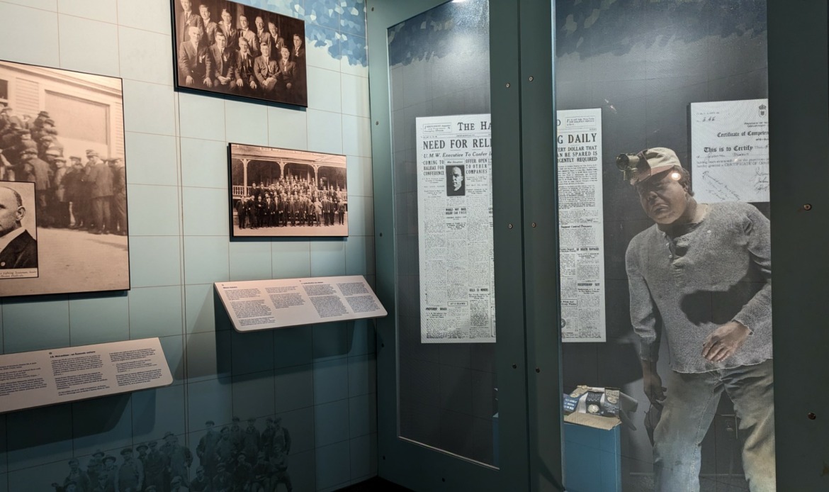 miner's museum nova scotia display of a miner