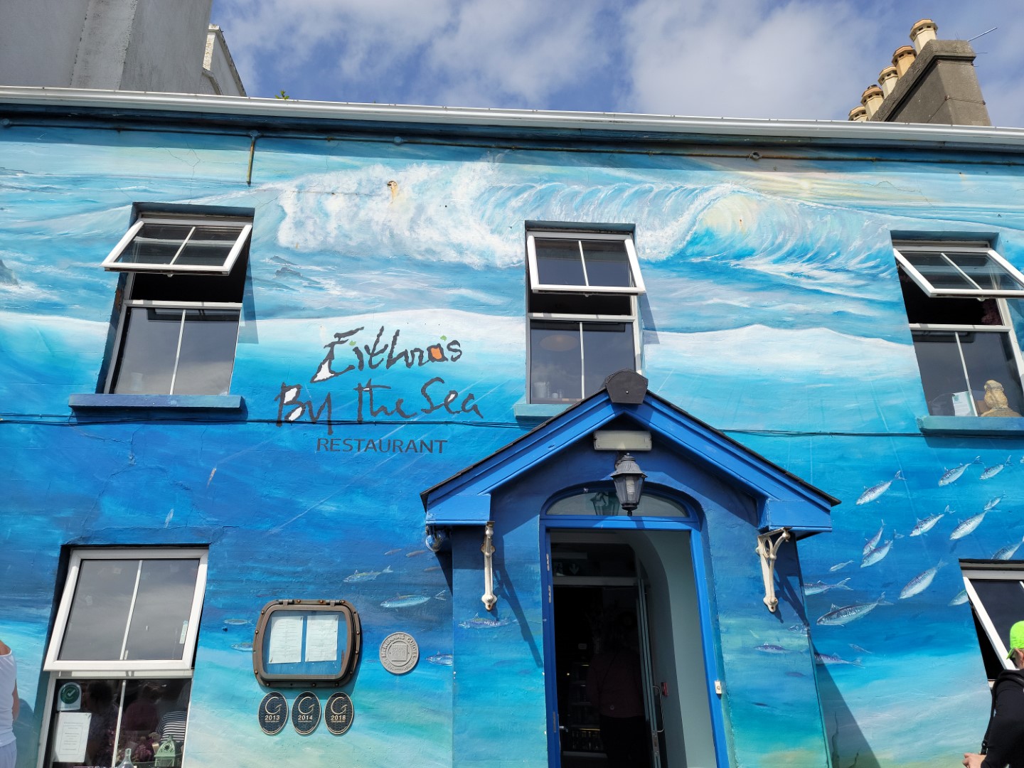 Blue building in Mullaghmore