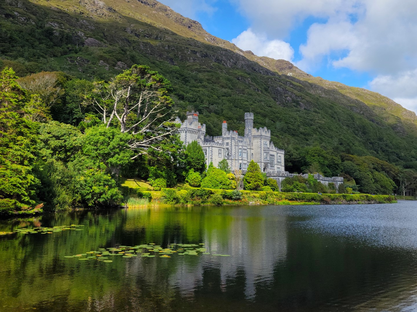 Kylemore Abbey on a clear day