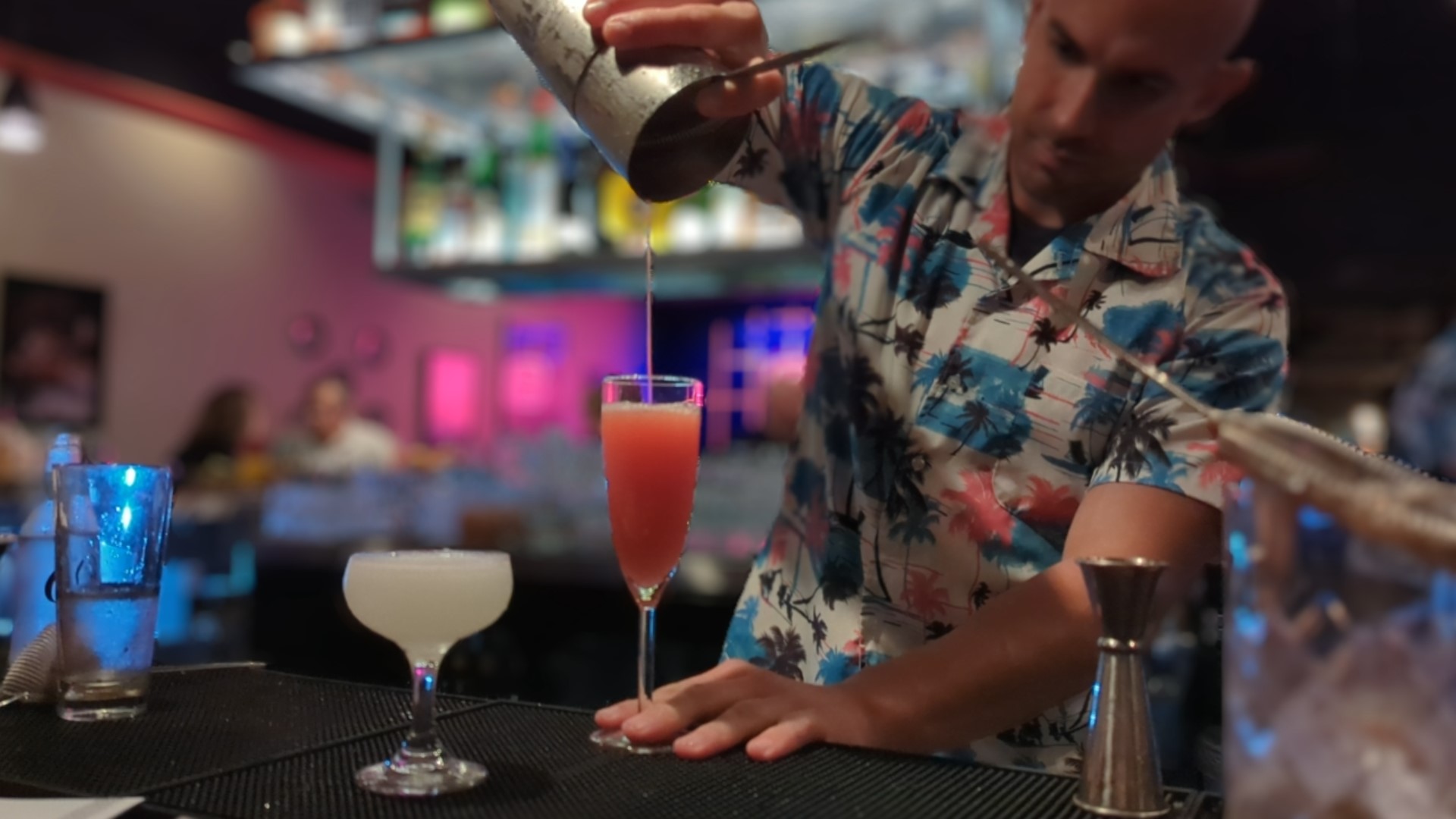 Little Havana Miami bartender pouring drinks