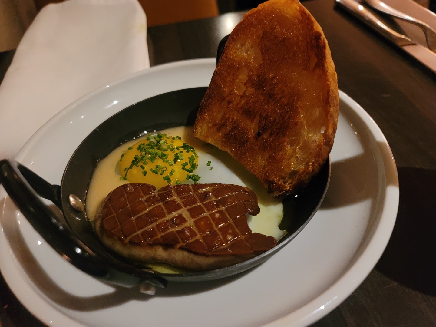 foie gras on a bowl in niagara on the Lake restaurant